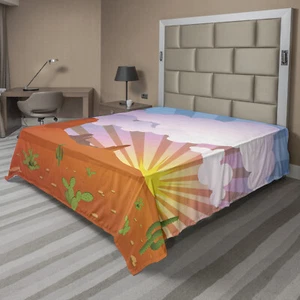 Ambesonne Cactus Print Flat Sheet Top Sheet Decorative Bedding 6 Sizes - Picture 1 of 42