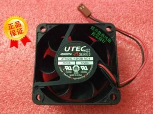 UTEC 6025 AT6025L-12H2B DC12V 160mA 60*60*25MM 4500RPM 2 wire dual ball fan - Picture 1 of 3