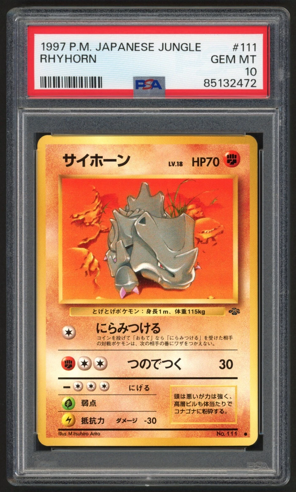 Rhyhorn 1997 Japanese Jungle #111 Base Price Guide - Sports Card Investor
