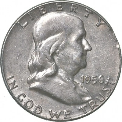 1956 Franklin Half Dollar Clip Error *2807 - Image 1 of 3