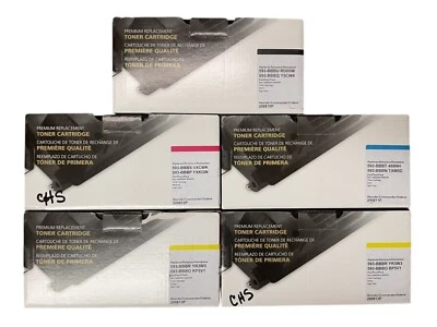 LOTE DE 5 tóner compatibles con Dell C2660dn C2665dnf negro cian magenta amarillo x2 Foto 1 de 4