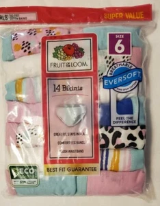 Fruit of the Loom Girls' 14pk Bikini Briefs-Size 6 - Picture 1 of 2