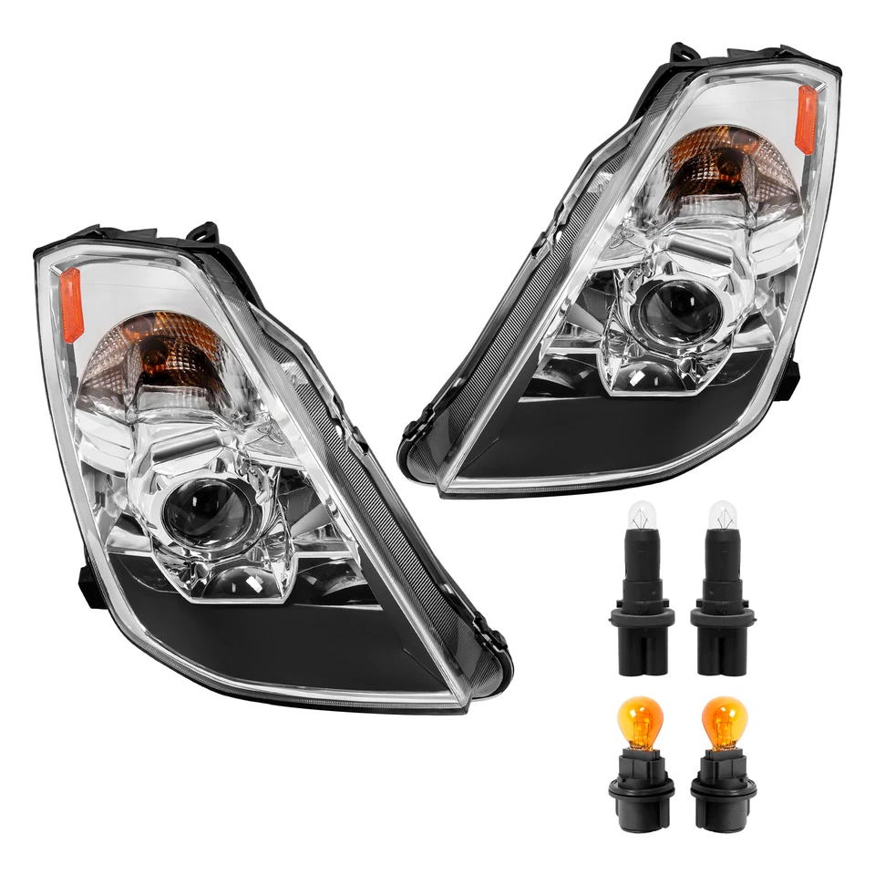 HID Projector Headlights Lamps LH&RH For Nissan 350Z 03-09 Factory Xenon Models - Image 1 of 4