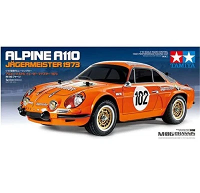 TAMIYA 1/10 RC ALPINE A110 JAGERMEISTER 1973 M-06 CHASSIS Assembly Kit 58708 NEW - Image 1 of 2