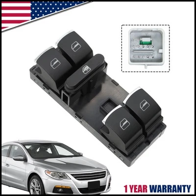 Interruptor de ventana eléctrica delantero izquierdo para Volkswagen Jetta Passat Golf CC Tiguan 09-17 Foto 1 de 4