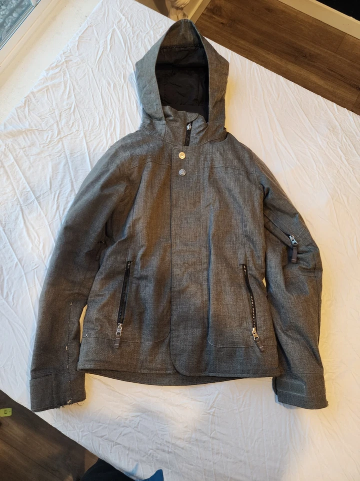 Burton DRYRIDE Snowboard Jacket – Women’s XS, Gray Softshell Hooded Coat - Image 1 of 2