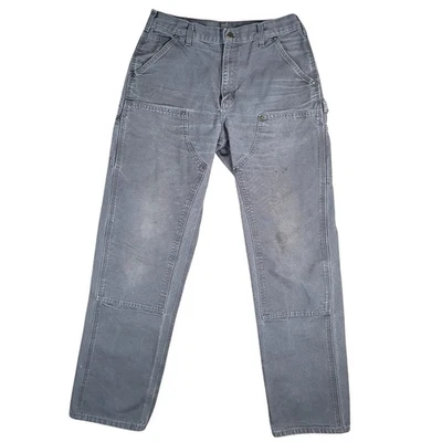 Carhartt B136 GVL Double Knee Original Gravel Gray Work Pants 34x36 Gray Mens - Image 1 of 4