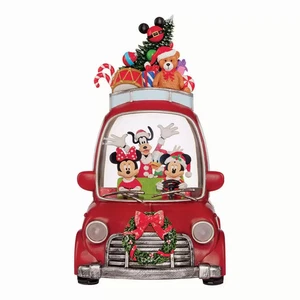 Disney 14” Holiday Water Spinning Car Glitter LED Light Up Christmas Decoration - Picture 1 of 6