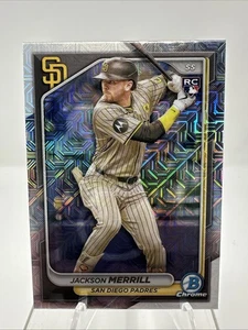 2024 Bowman Chrome Jackson Merrill #27 Mega Box Mojo Refractor RC Padres - Picture 1 of 2