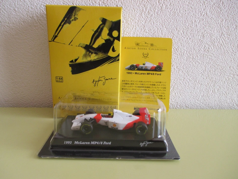 Kyosho 1/64 Ayrton Senna Minicar Colección McLaren MP4/8 Ford 1993 #8 Foto 1 de 1