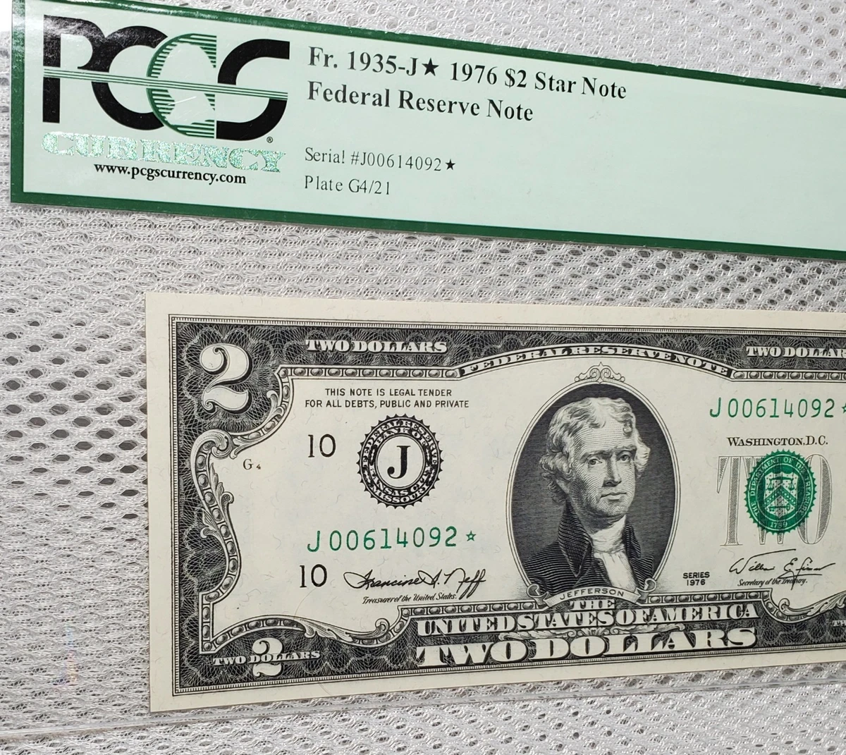 貴重　Made in U.S.A-2 1976 1976 2 PCGS Currency US Federal Reserve Small Notes for sale | eBay