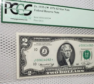 *Star* 1976 $2 Federal Reserve STAR Note Kansas City, MO- PCGS 64PPQ  - Image 1 of 4