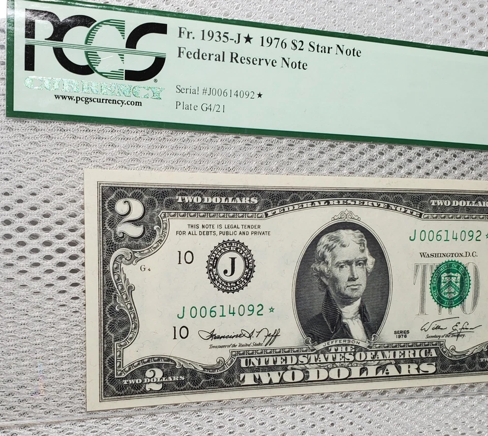*Star* 1976 $2 Federal Reserve STAR Note Kansas City, MO- PCGS 64PPQ  - Image 1 of 4