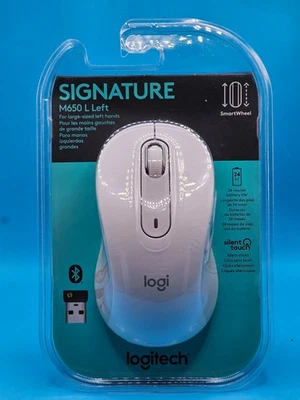 Logitech Signature M650 L LEFT Full Size Wireless Mouse Off-white 910-006235 NEW - Image 1 of 4