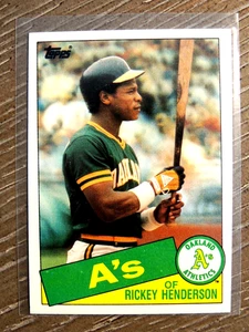RICKEY HENDERSON 1985 TOPPS CARD #115   A's HOF LEGEND - Picture 1 of 1