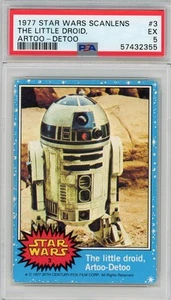 1977 Star Wars Scanlens The Little Droid, #3 Artoo Detoo PSA 5 - Picture 1 of 2