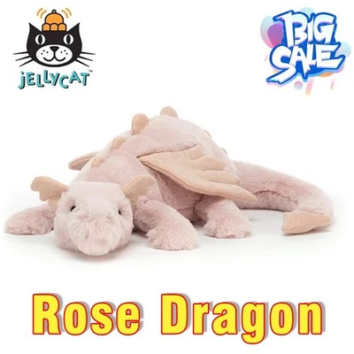 2025 Jellycat Rose Dragon With Tags Free Dust Bag Large 50CM Brand New UK SELLER - Image 1 of 4