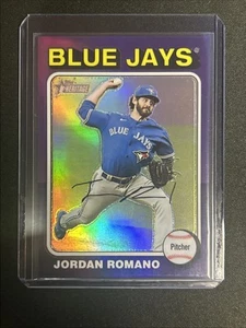 🔥Jordan Romano 2024 Topps Heritage High Number #392 Purple Chrome Blue Jays - Picture 1 of 2