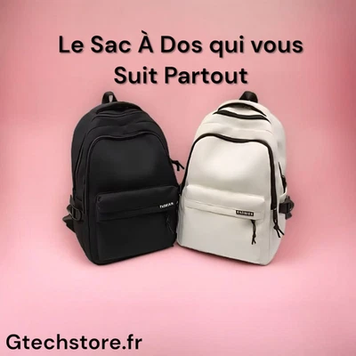 Sac à Dos En Nylon De Grande Capacité Pour La Rentrée, Sac De Voyage Imperméable - Photo 1/4