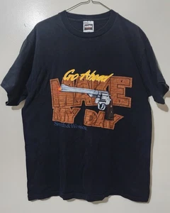 VTG 80s Smith & Wesson Go Ahead Make My Day Clint Eastwood Dirty Harry T-Shirt L - Picture 1 of 5