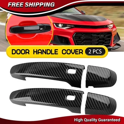 2 шт чехлов на ручку передней двери из углеродного волокна для Chevrolet Camaro 2016-2023 - Изображение 1 из 4