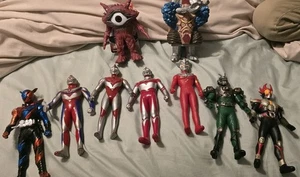 Lote de figuras de vinilo suave Ultraman plateadas - Imagen 1 de 10