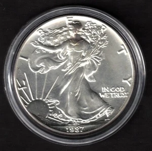 MONEDA ONE DOLLAR 1987 - ESTADOS UNIDOS - 1 OZ - AMERICAN EAGLE - FINE SILVER - Picture 1 of 2