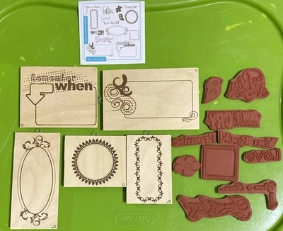 NWOT Unity Stamp Co June Kit Of Month Mounted Wood Rubber Stamps Set Of 15 - Image 1 of 4