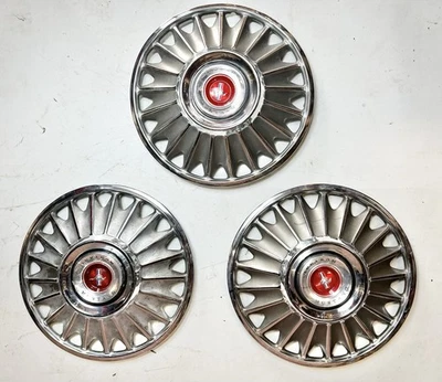 福特野马轮毂盖保护套部件 C7ZA-1130 复古 1967 年原始设备制造商 14 英寸清洁 3 件 — 第 1/4 张图片