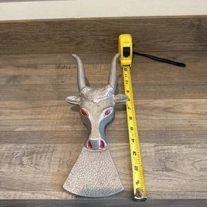 Vintage Red Eye Bull Boot Jack Boot Pull Cast Aluminum Retro - Picture 1 of 4