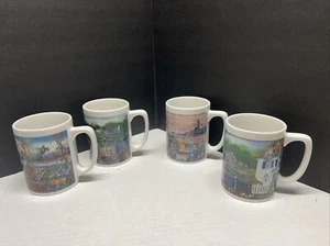 Berqquist Lote De 4 Tazas De Café De Colección Hechas en EE. UU. - Imagen 1 de 6
