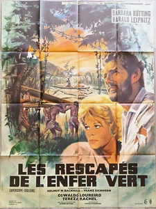 LES RESCAPÉS DE L'ENFER VERT/FRANZ EICHHORN/AFFICHE CINÉMA 120X160/FORÊT VIERGE - Imagen 1 de 1