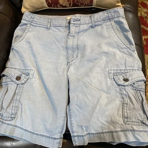 Arizona Cargo Shorts Mens 34 Light Blue Outdoor Hiking Nature Casual Preowed - Picture 1 of 7