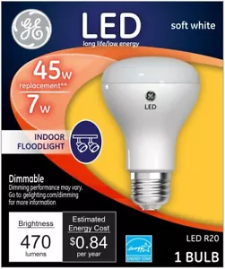 GE Floodlight R20 LED Bulb Daylight 45W Replacement Indoor Light Bulbs - Picture 1 of 3