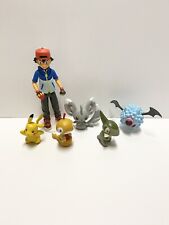 Pokemon Figures Lot of 6 Ash Pikachu Woobat Minccino Scraggy 2011 Jakks Pacific