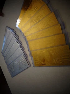 *14 *GOLD &SILVER DOLLAR BILL SET $1-2-5-10-20-50-100 & EACH IN PVC BILL HOLDER - Picture 1 of 11