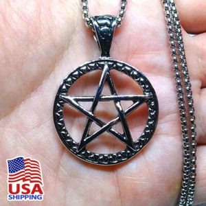 Wiccan, Star, Pendant Chain - Pentagram Necklace - Picture 1 of 3