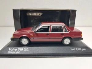 Volvo 740 GL 1986 Bordeaux 1:43 Minichamps 400171700 EXTREMELY RARE!! - Picture 1 of 7