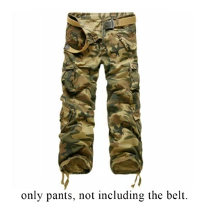 Mens Stretch Cargo Combat Work Pants Multi Pockets Elastic Waist Trousers 2023 / - Picture 1 of 22
