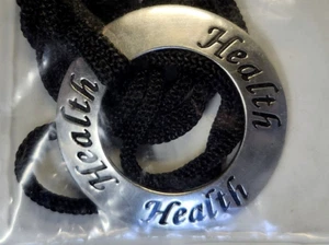 HEALTH Inspirational Pendant - Silver Pendant w/ Sliding Knot Cord NEW - Picture 1 of 2