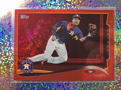 2014 Topps Series 2 Baseball Red Hot Foil 647 L.J. Hoes - Image 1 of 4