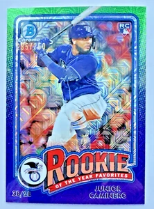 ⭐🦄 2024 Junior Caminero Bowman Mega Caja Cromo ROTY Favoritos/250 Tampa Bay - Imagen 1 de 3