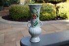 Hand Painted Occupied Japan Vintage Vase Raised Flower with Gold Trim