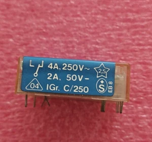 1pcs ERNI Power RELAY Rel37 B0-5-2 24V= 4A 250V 2A 50VDC 4PDT - Imagen 1 de 4