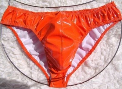 Slip Lackleder orange, Herrenslip v. Laexa - Bild 1 von 2