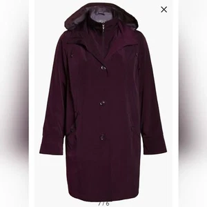 Gallery Hooded Raincoat With Liner Sz L - Picture 1 of 6