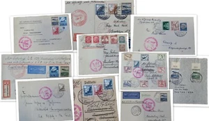 Zeppelin Varianten Auswahl 1936 Luftschiff Karte Brief Hindenburg - Bild 1 von 11