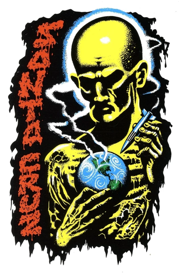 Santa Cruz Skateboard Sticker Kendall Atomic Bunt Weiß Transp 10x15,5cm Gestanzt