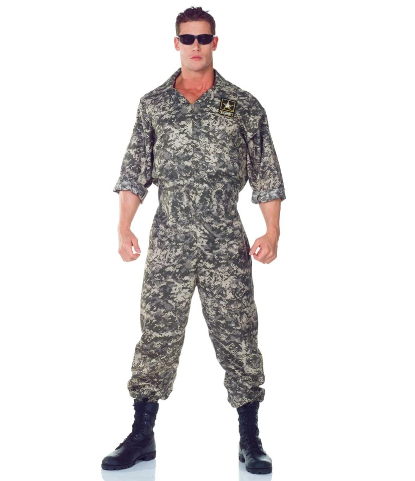Army Strong - U.S. Army Jumpsuit - XX-Large - Adult Costume - Halloween - Camo - Image 1 of 1