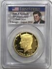 2014-W 3/4 oz Gold Kennedy Commemorative Half Dollar Pcgs Pr70 Dcam First Strike